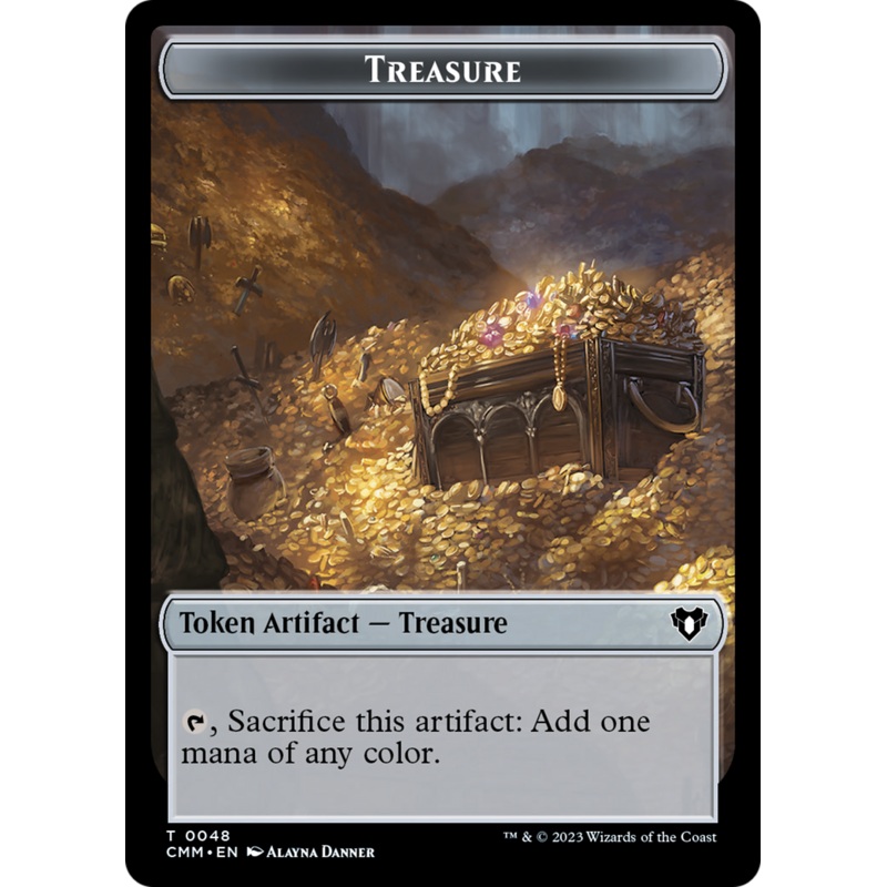 Treasure // Cat (0005) Double-Sided Token [Commander Masters Tokens]