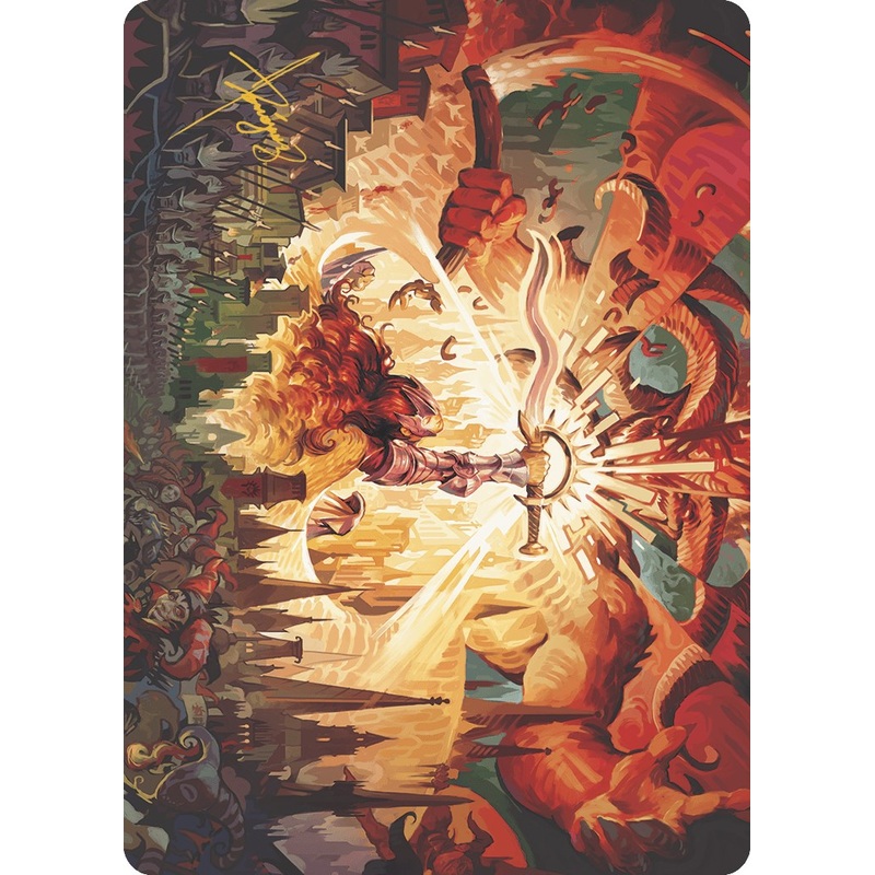 Warleader's Call Art Card (23/49) (Gold-Stamped Signature) [Murders at Karlov Manor Art Series]