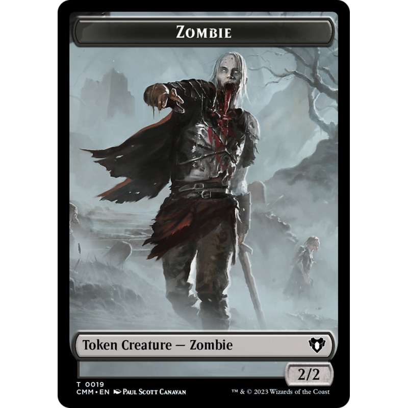 Zombie (0019) // Kor Soldier Double-Sided Token [Commander Masters Tokens]