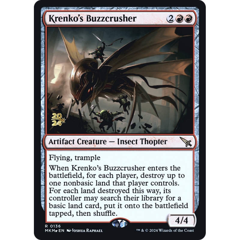 Krenko's Buzzcrusher [Murders at Karlov Manor Prerelease Promos]