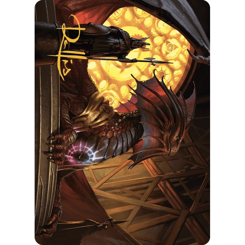 Niv-Mizzet, Guildpact Art Card (21/49) (Gold-Stamped Signature) [Murders at Karlov Manor Art Series]