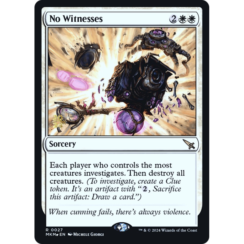 No Witnesses [Murders at Karlov Manor Prerelease Promos]