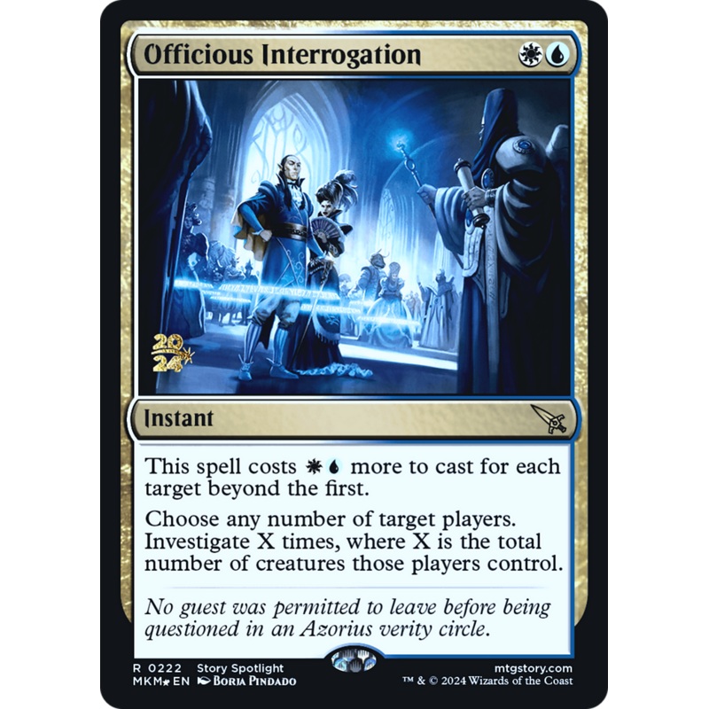Officious Interrogation [Murders at Karlov Manor Prerelease Promos]