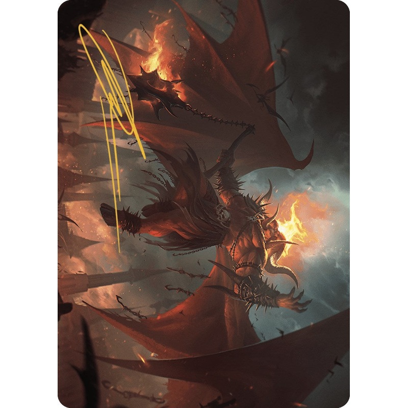 Rakdos, Patron of Chaos Art Card (22/49) (Gold-Stamped Signature) [Murders at Karlov Manor Art Series]