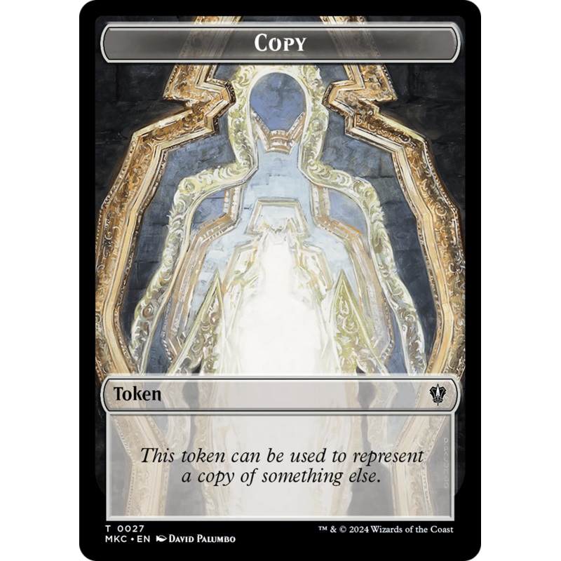 Copy // Zombie Double-Sided Token [Murders at Karlov Manor Commander Tokens]