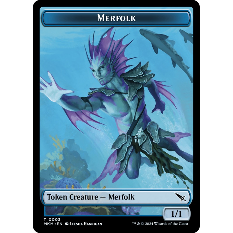 Detective // Merfolk Double-Sided Token [Murders at Karlov Manor Tokens]