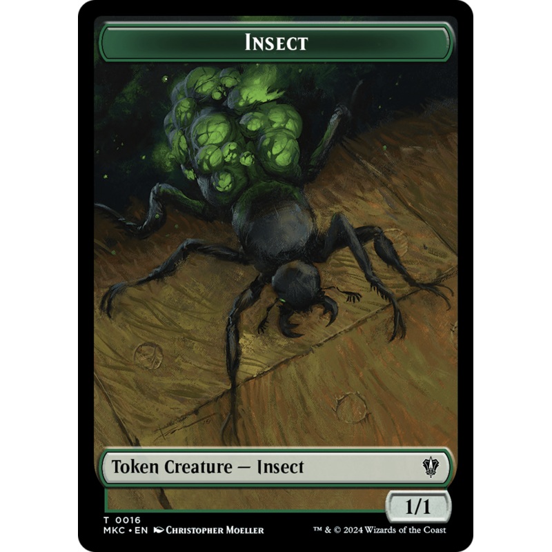 Insect (0016) // Manifest Double-Sided Token [Murders at Karlov Manor Commander Tokens]
