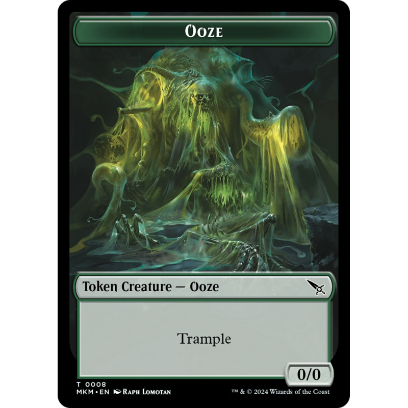 Ooze // A Mysterious Creature Double-Sided Token [Murders at Karlov Manor Tokens]