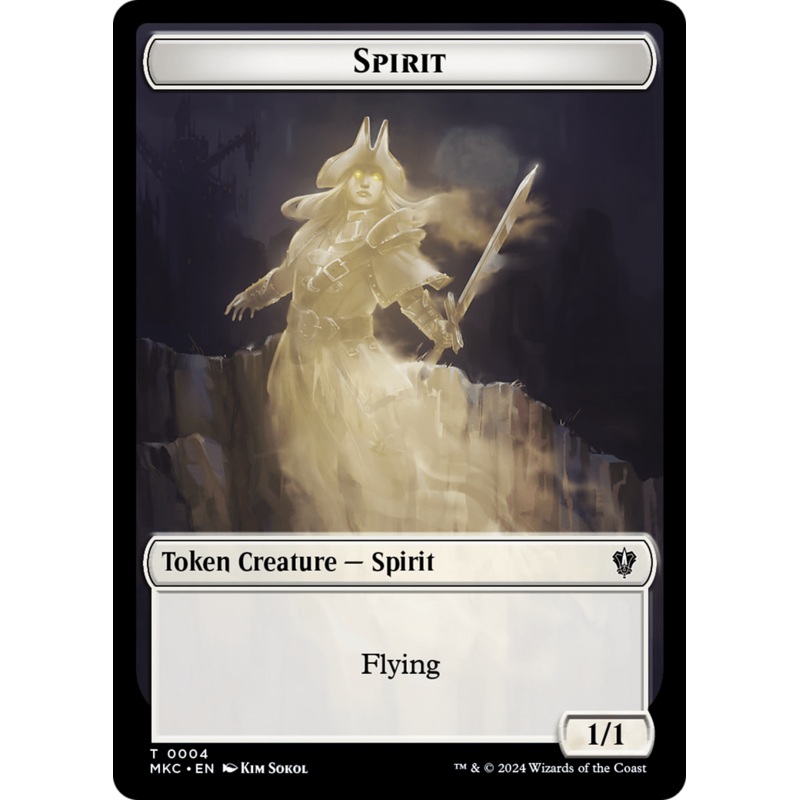 Spirit // Phyrexian Germ Double-Sided Token [Murders at Karlov Manor Commander Tokens]