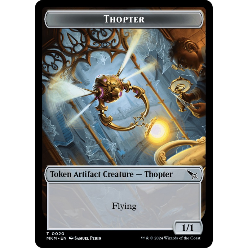 Thopter // Treasure Double-Sided Token [Murders at Karlov Manor Commander Tokens]