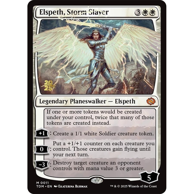 Elspeth, Storm Slayer [Tarkir: Dragonstorm Prerelease Promos]