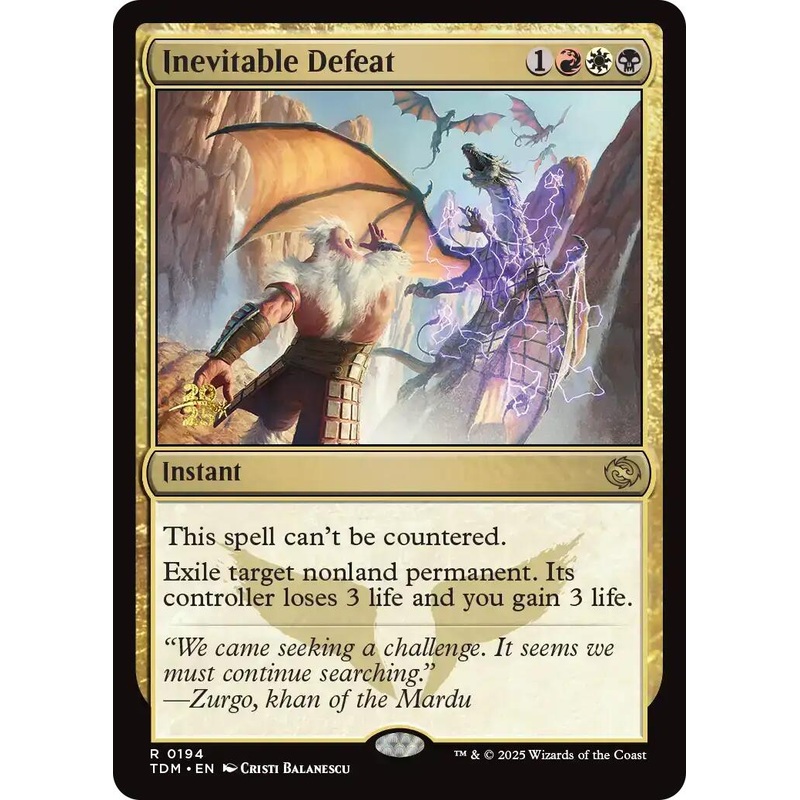 Inevitable Defeat [Tarkir: Dragonstorm Prerelease Promos]