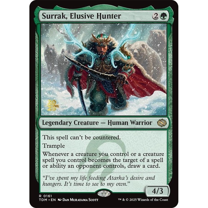 Surrak, Elusive Hunter [Tarkir: Dragonstorm Prerelease Promos]