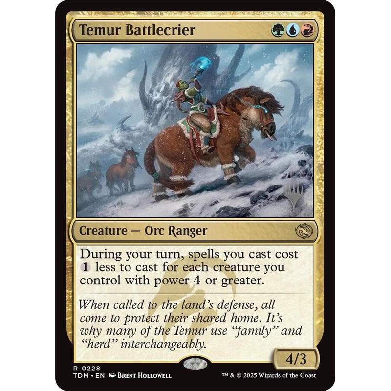 Temur Battlecrier [Tarkir: Dragonstorm Promos]