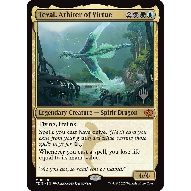 Teval, Arbiter of Virtue [Tarkir: Dragonstorm Promos]