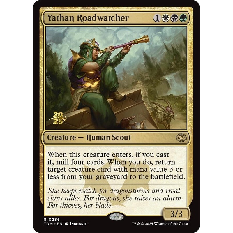 Yathan Roadwatcher [Tarkir: Dragonstorm Prerelease Promos]