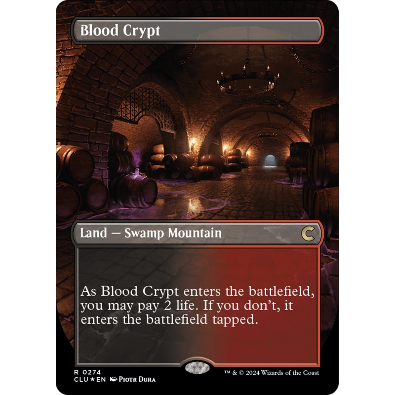 Blood Crypt (Borderless) [Ravnica: Clue Edition]
