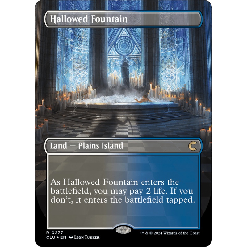Hallowed Fountain (Borderless) [Ravnica: Clue Edition]