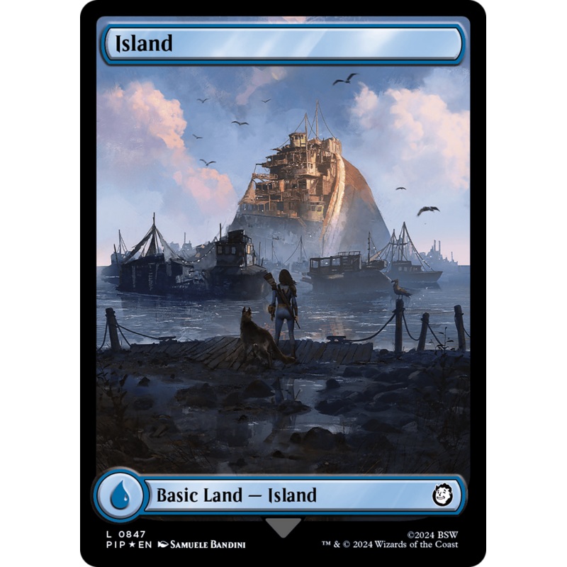 Island (0847) (Surge Foil) [Fallout]