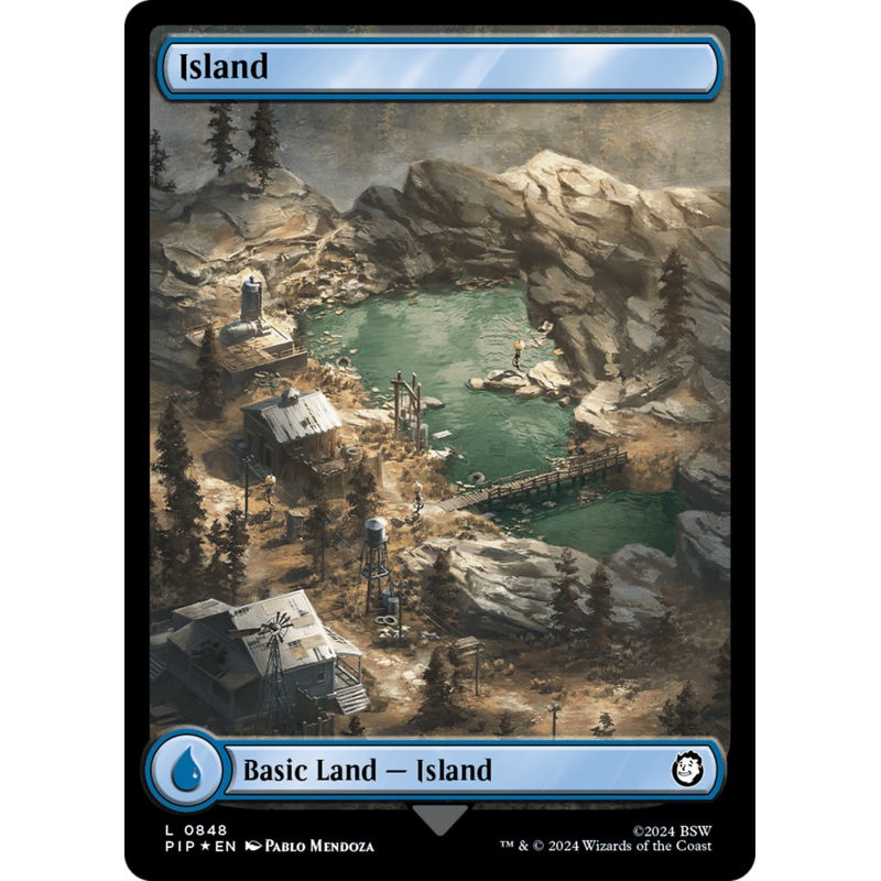 Island (0848) (Surge Foil) [Fallout]