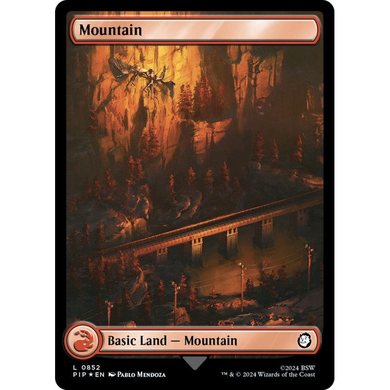 Mountain (0852) (Surge Foil) [Fallout]