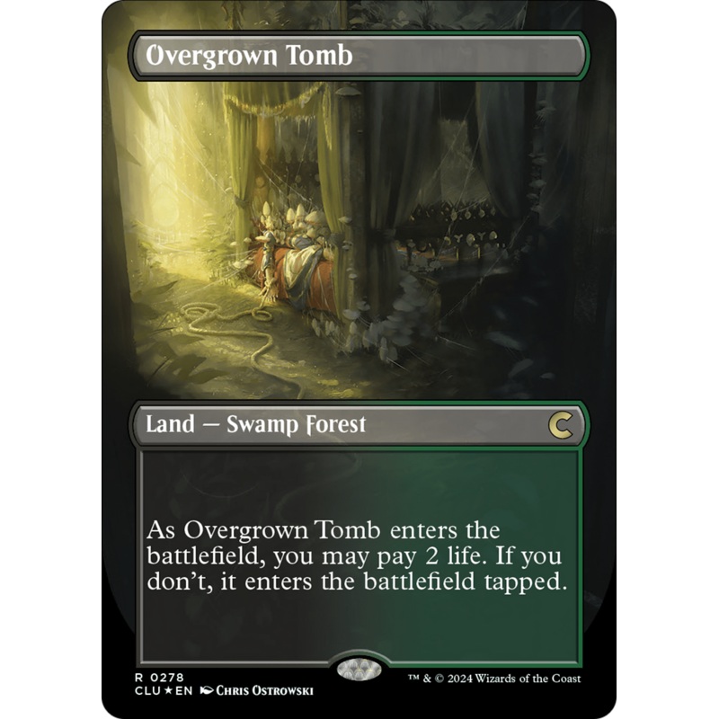 Overgrown Tomb (Borderless) [Ravnica: Clue Edition]