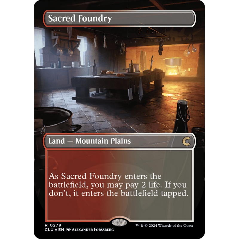 Sacred Foundry (Borderless) [Ravnica: Clue Edition]