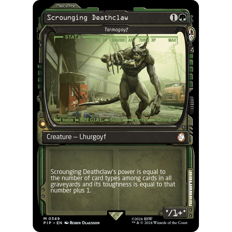 Scrounging Deathclaw - Tarmogoyf (Showcase) [Fallout]