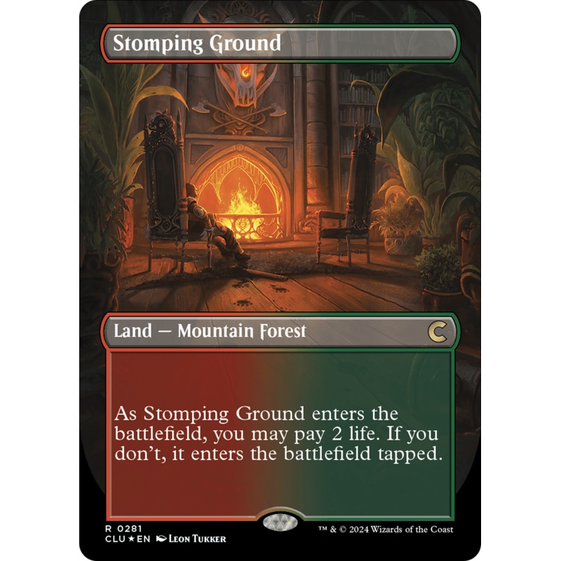 Stomping Ground (Borderless) [Ravnica: Clue Edition]