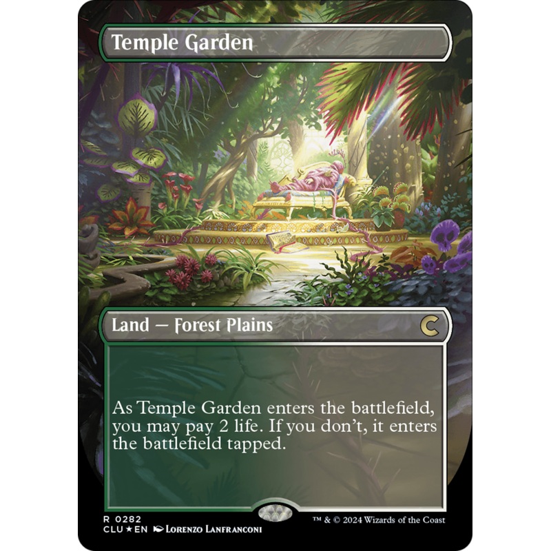 Temple Garden (Borderless) [Ravnica: Clue Edition]