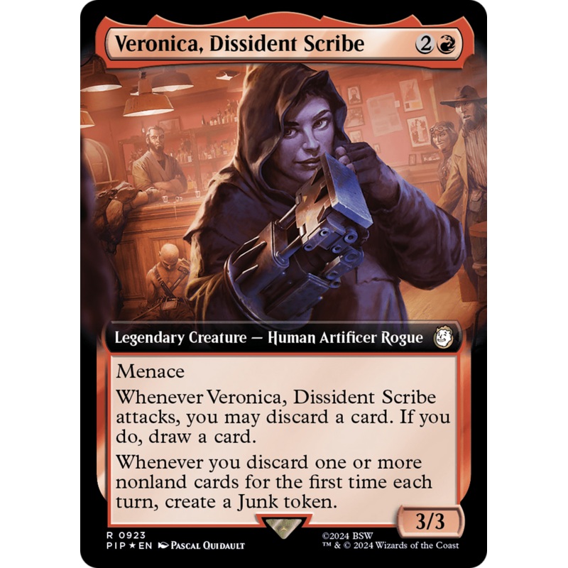 Veronica, Dissident Scribe (Extended Art) (Surge Foil) [Fallout]