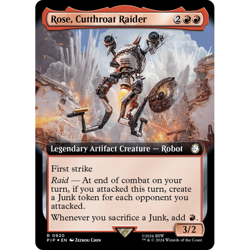 Rose, Cutthroat Raider (Extended Art) (Surge Foil) [Fallout]