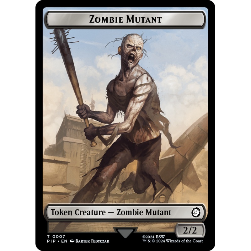 Zombie Mutant // Copy Double-Sided Token [Fallout Tokens]