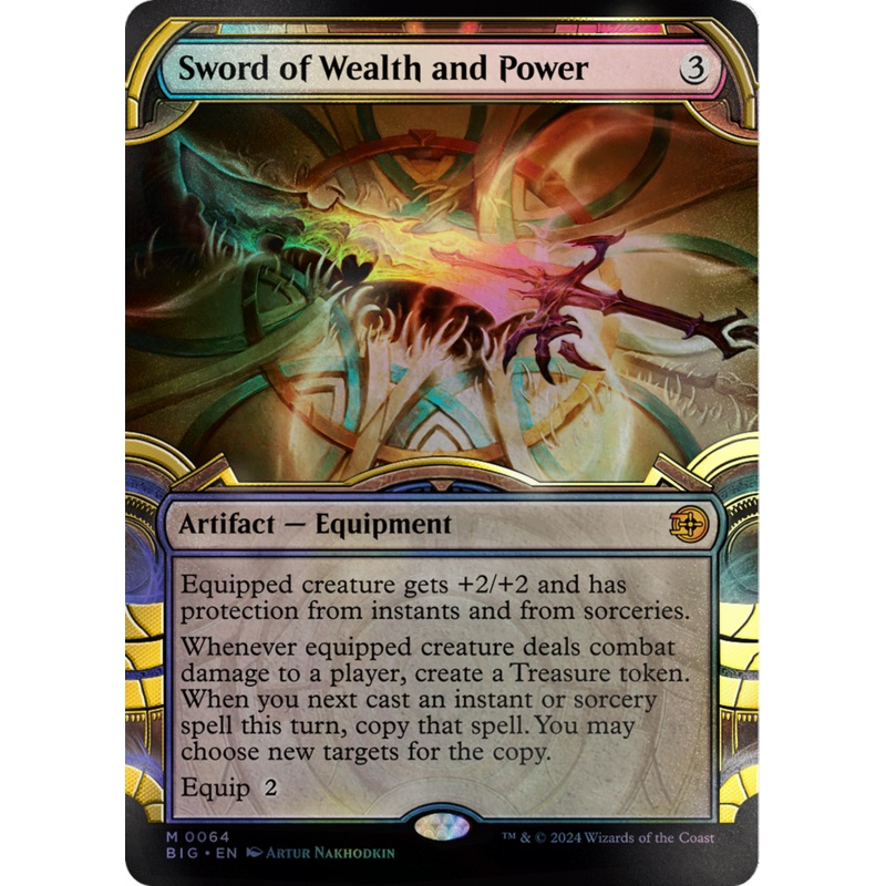 Sword of Wealth and Power (Showcase) (Raised Foil) [Outlaws of Thunder Junction: The Big Score]