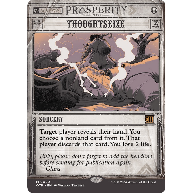 Thoughtseize [Outlaws of Thunder Junction: Breaking News]