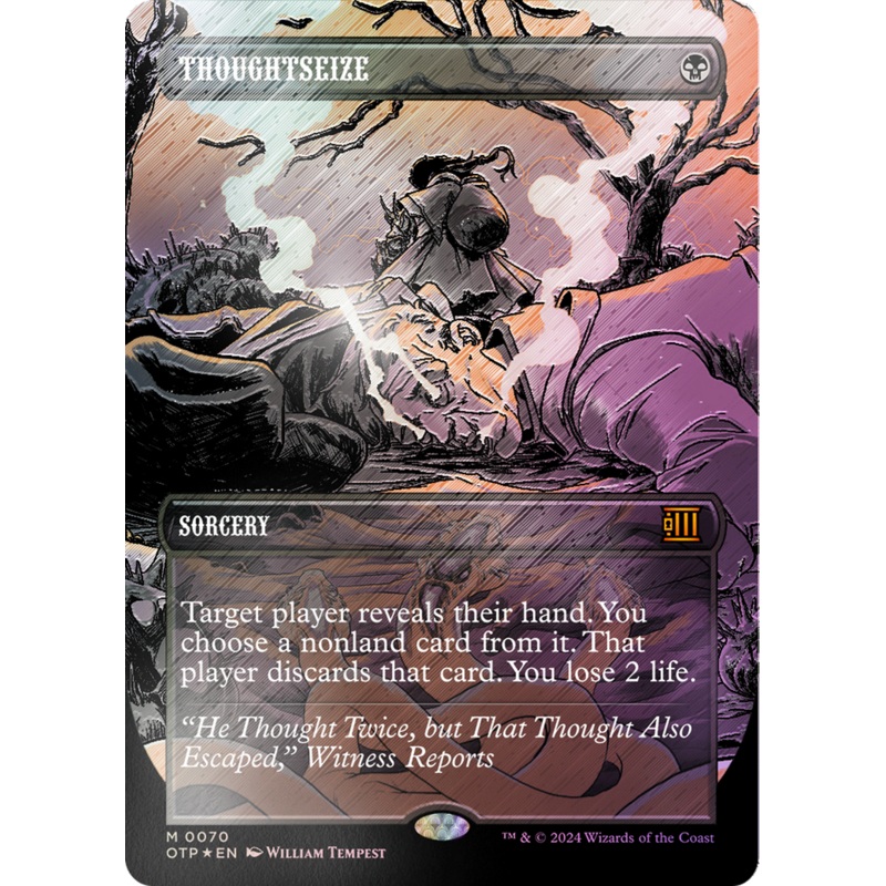 Thoughtseize (Textured Foil) [Outlaws of Thunder Junction: Breaking News]