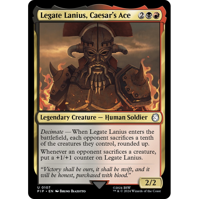 Legate Lanius, Caesar's Ace [Fallout]