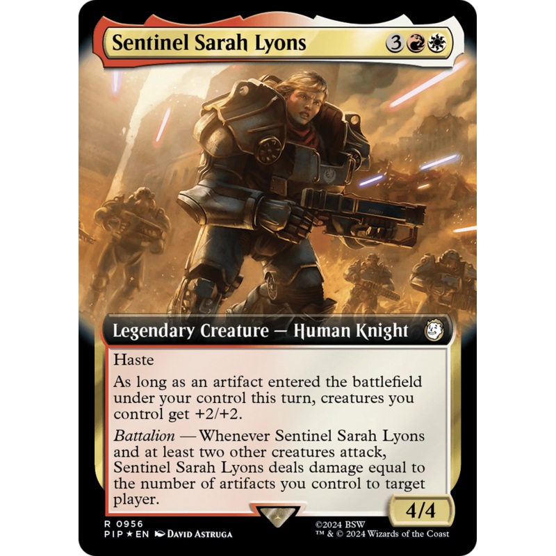 Sentinel Sarah Lyons (Extended Art) (Surge Foil) [Fallout]