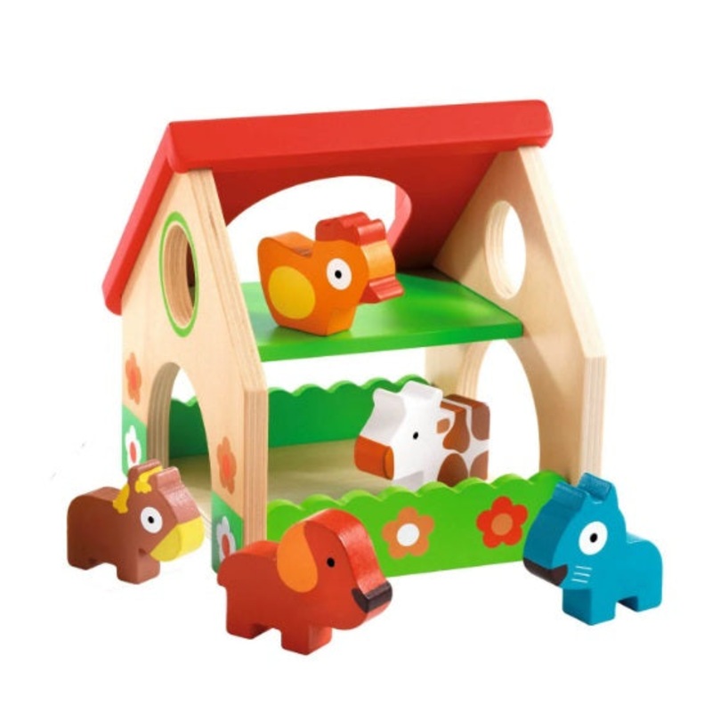 Mini Farm and 5 Wooden Animals