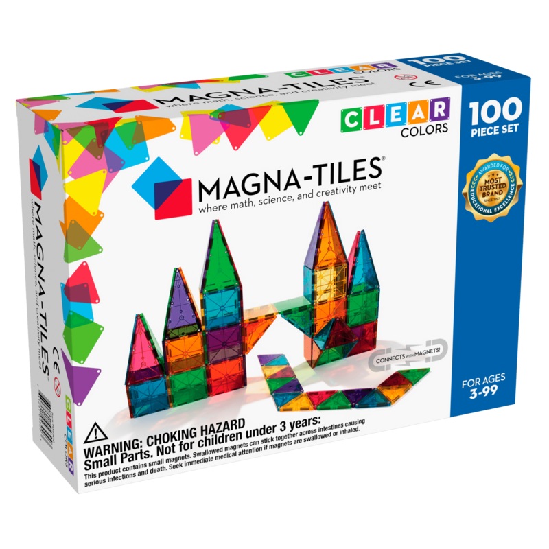 Magna-Tiles Clear Colors 100-Piece Set