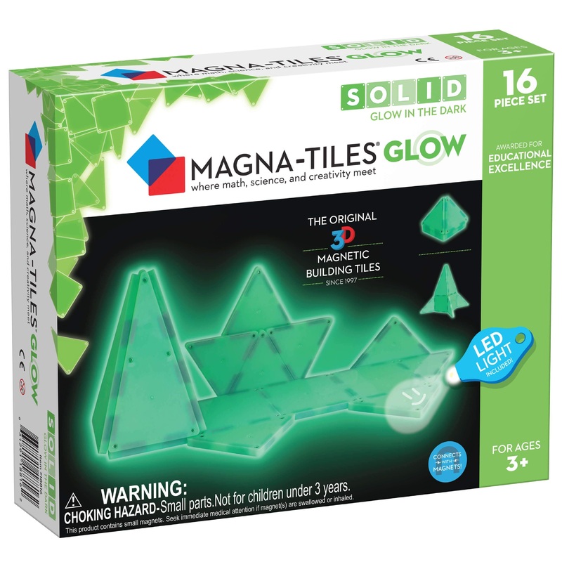Magna-Tiles Glow in the Dark 16-Piece Set