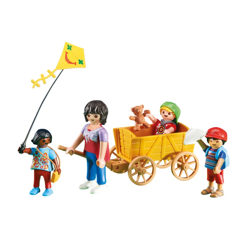 Mother with Children and Wagon