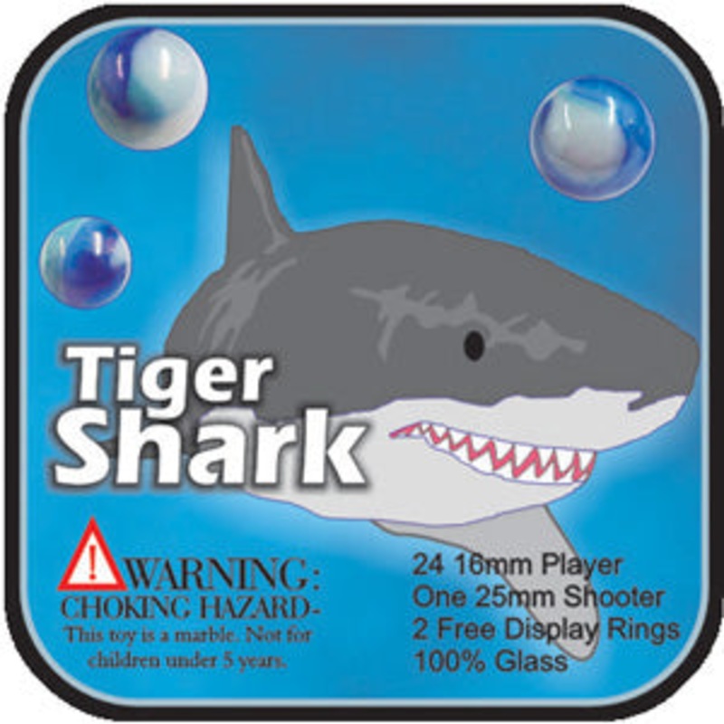 Mega Marbles Tiger Shark Game Set 25 Piece