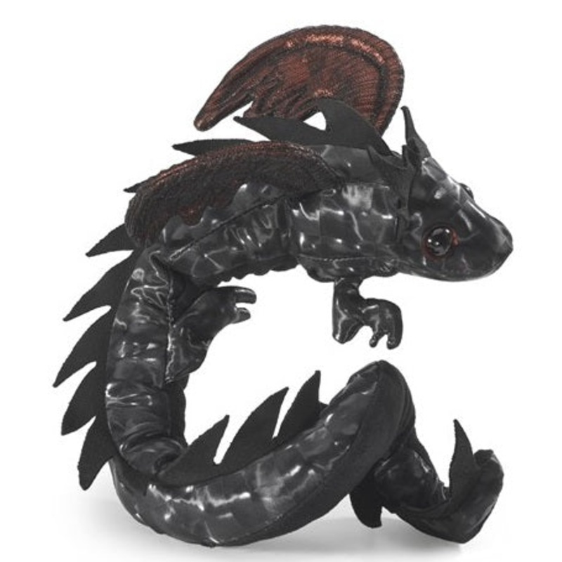 Midnight Dragon Wristlet Puppet