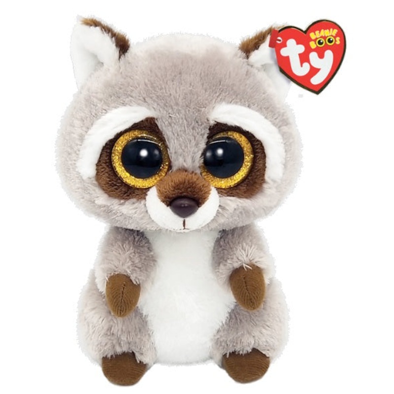 Oakie Gray Raccoon Beanie Boo