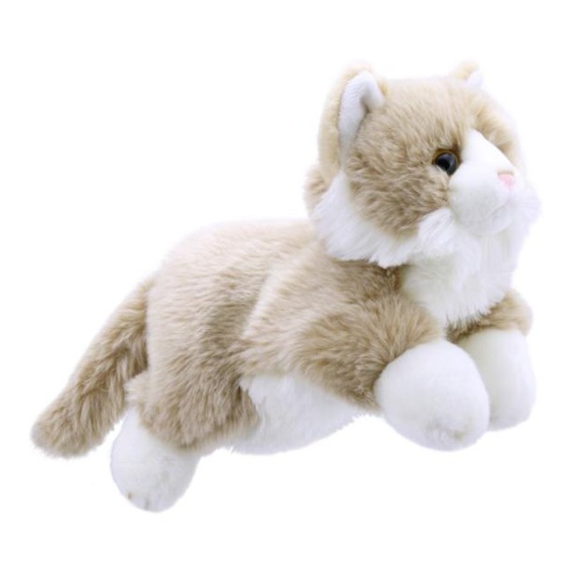 Cat Beige & White Puppet