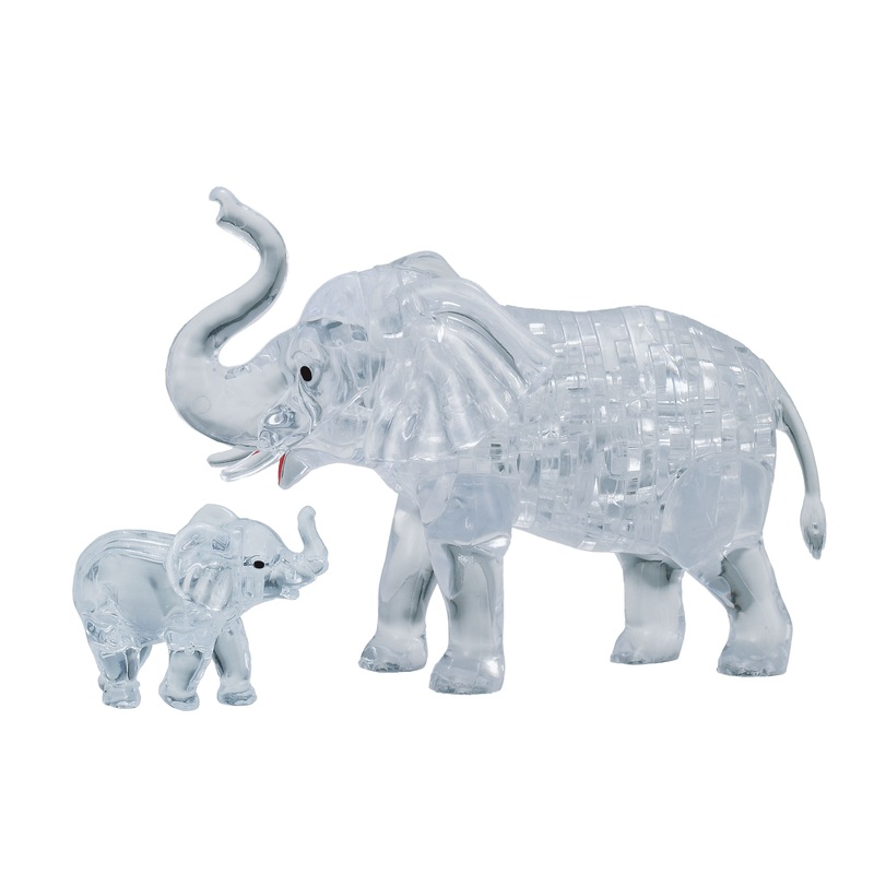 Elephant with Baby 3D Crystal Puzzle