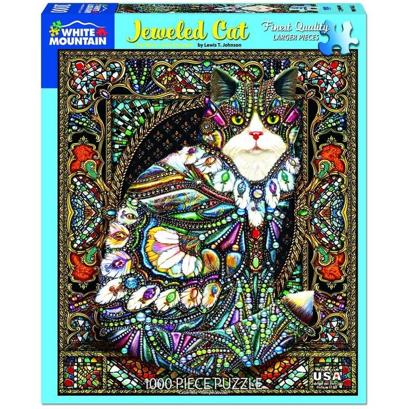 Jeweled Cat 1000pc Puzzle