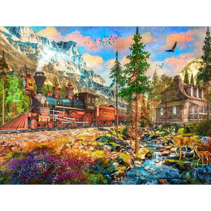 Mountain Train 550pc Puzzle