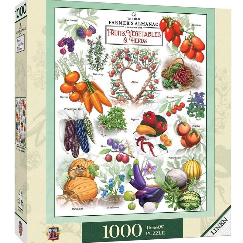 Farmers Almanac - Fruits, Vegetables & Berries 1000pc Puzzle